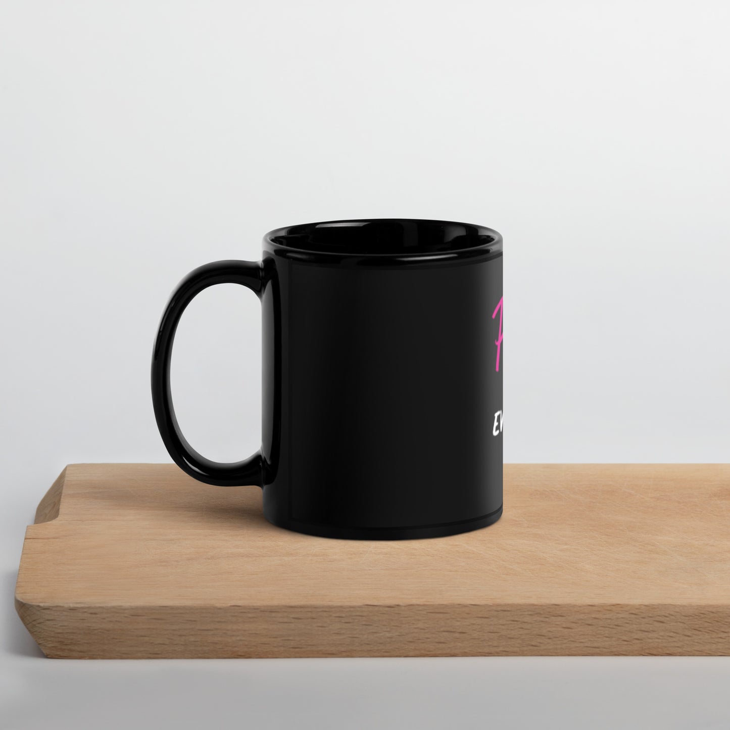 PINk in Everything Black Glossy Mug
