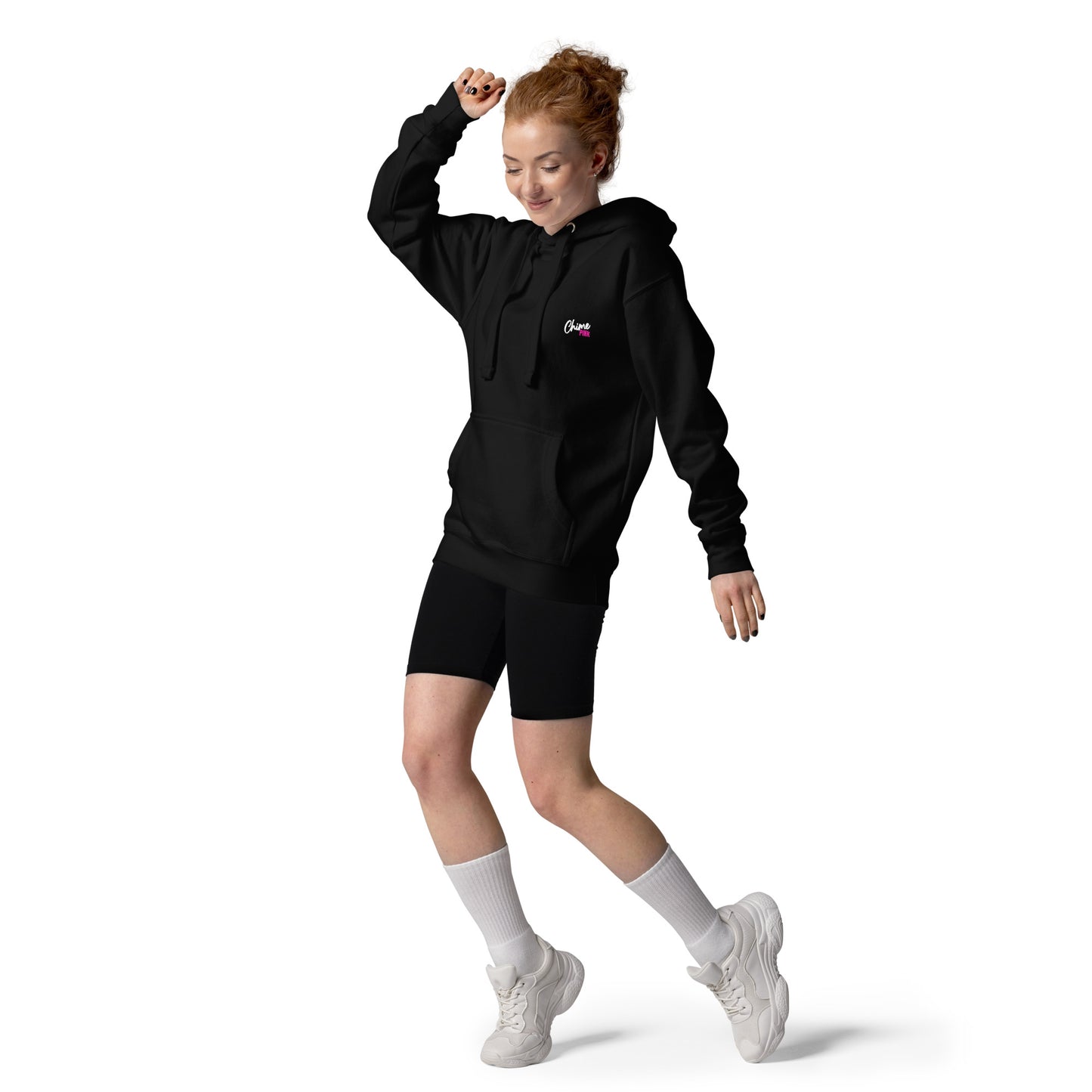 Black "Chime PINk" Hoodie
