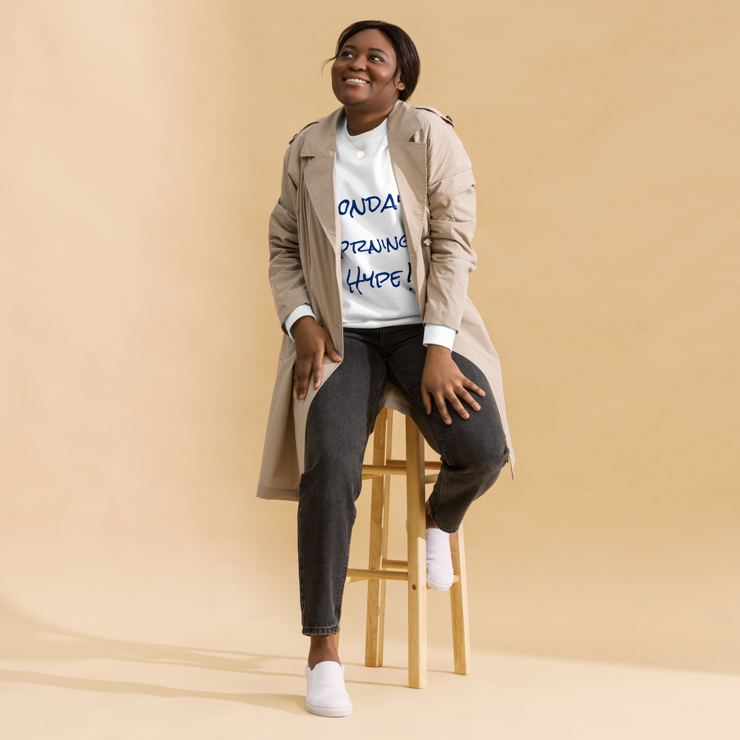 White "Monday Hype" Sweatshirt