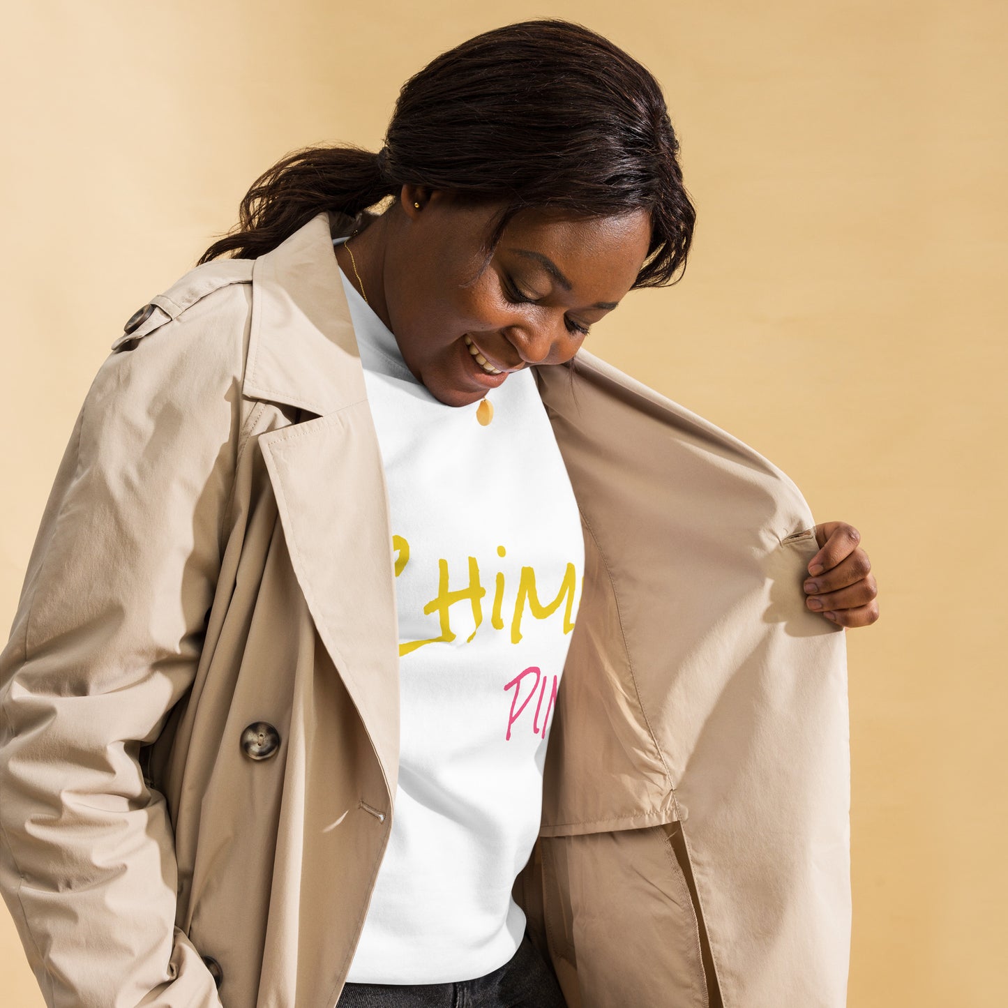 White "Chime PINk" Sweatshirt