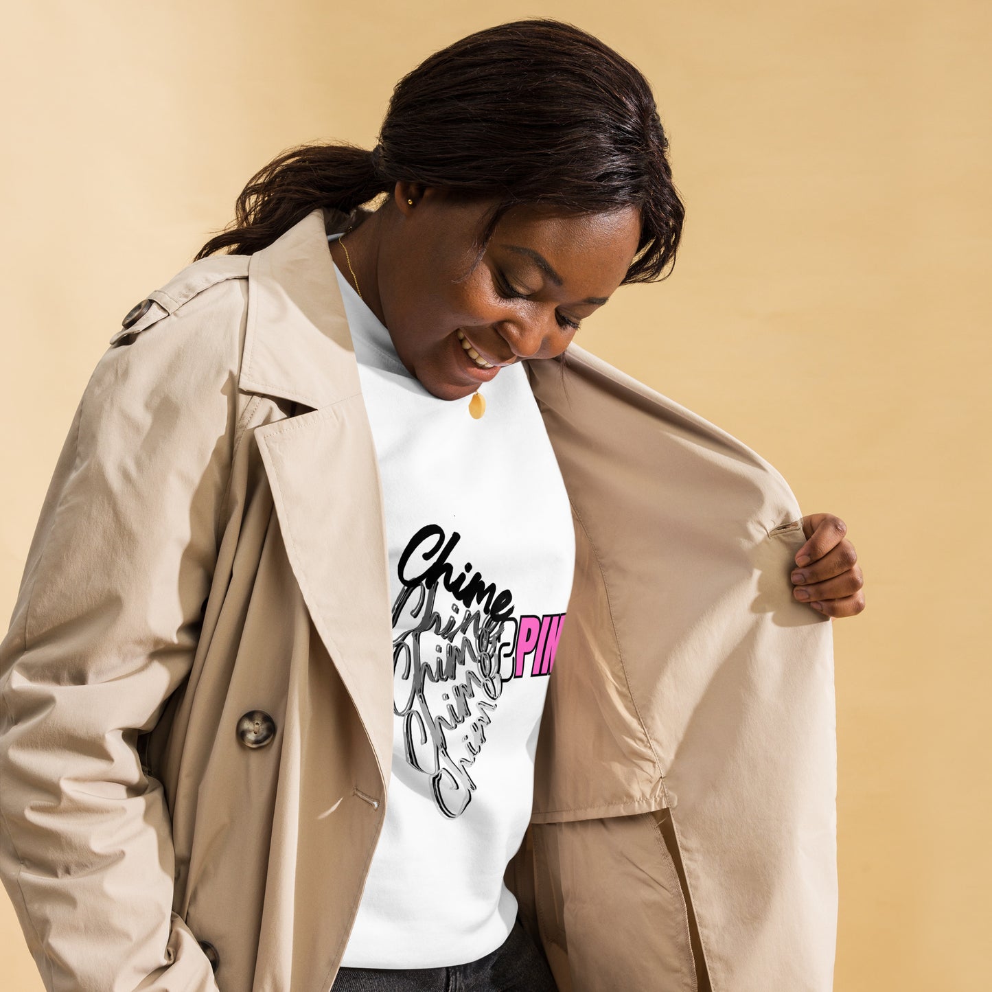 White "Chime PINk" Sweatshirt