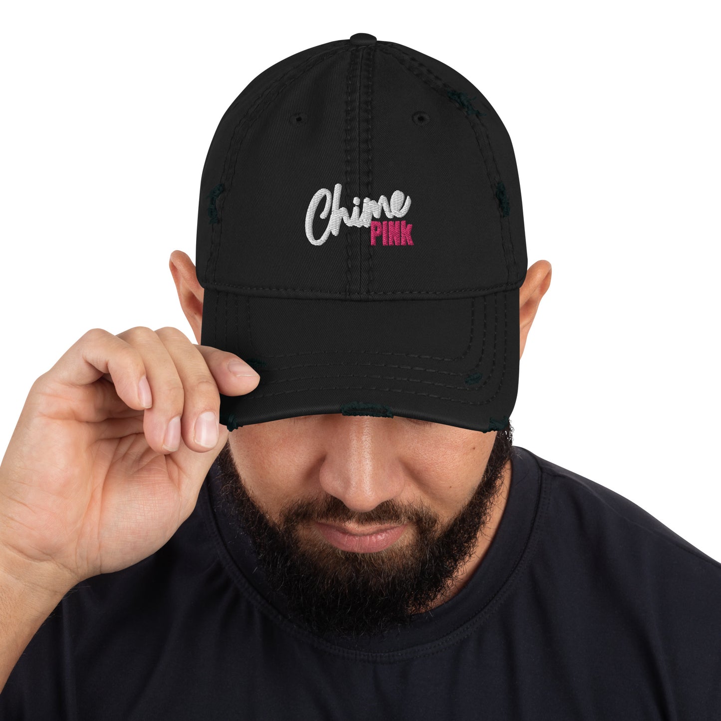 Black "Chime PINk" Hat