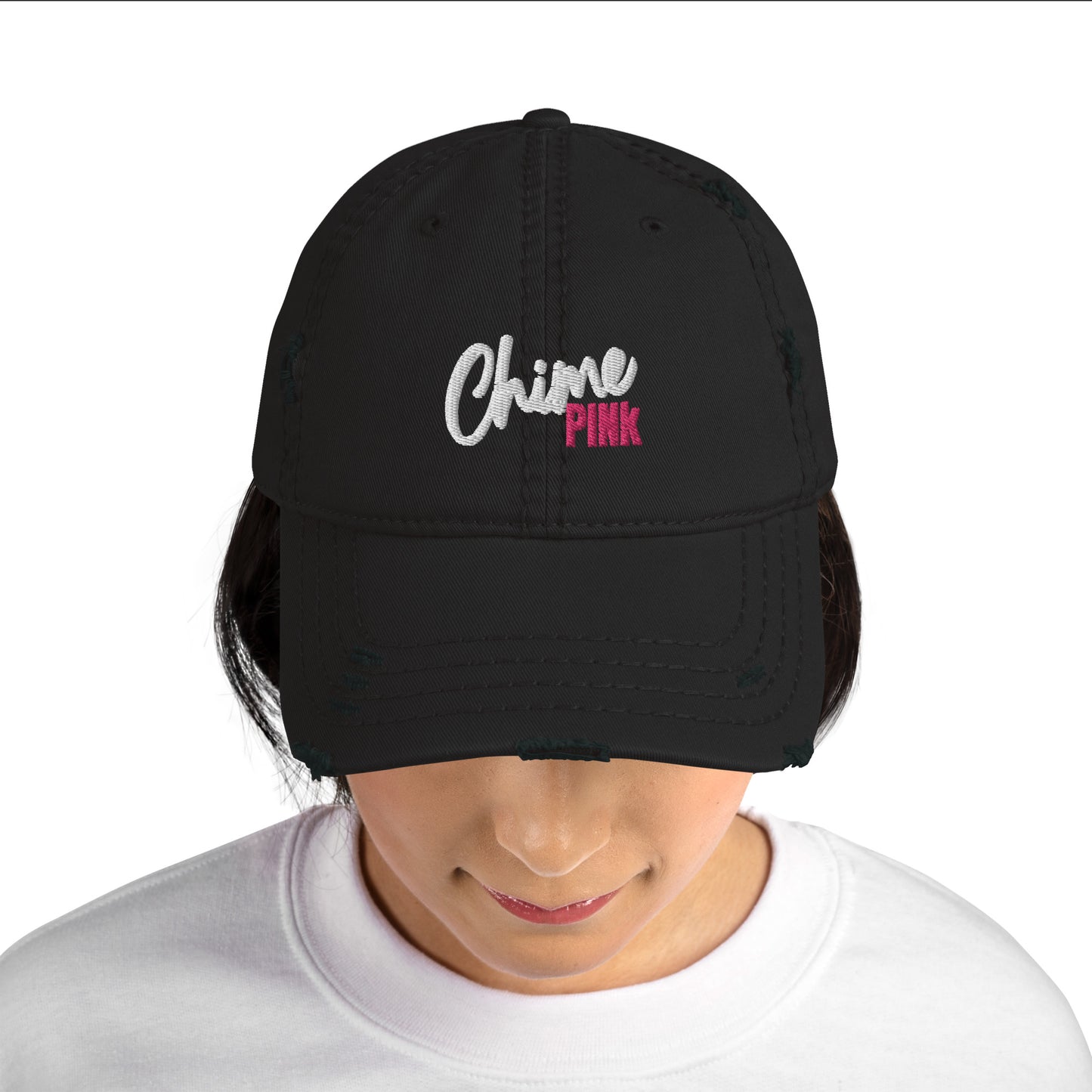 Black "Chime PINk" Hat