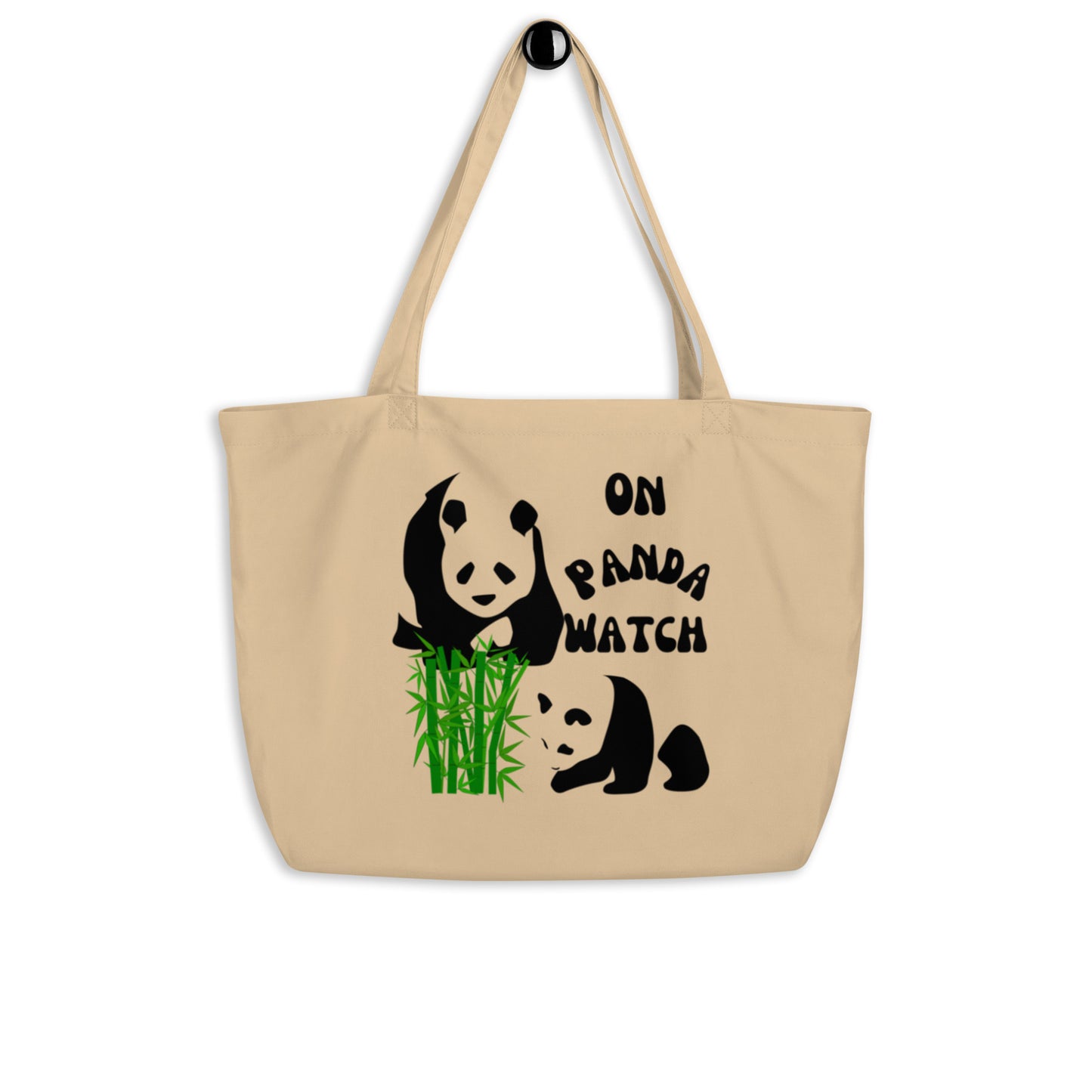 Panda Watch tote bag (Paws on back)