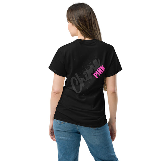 Black "Chime PINk" tee (black logo)