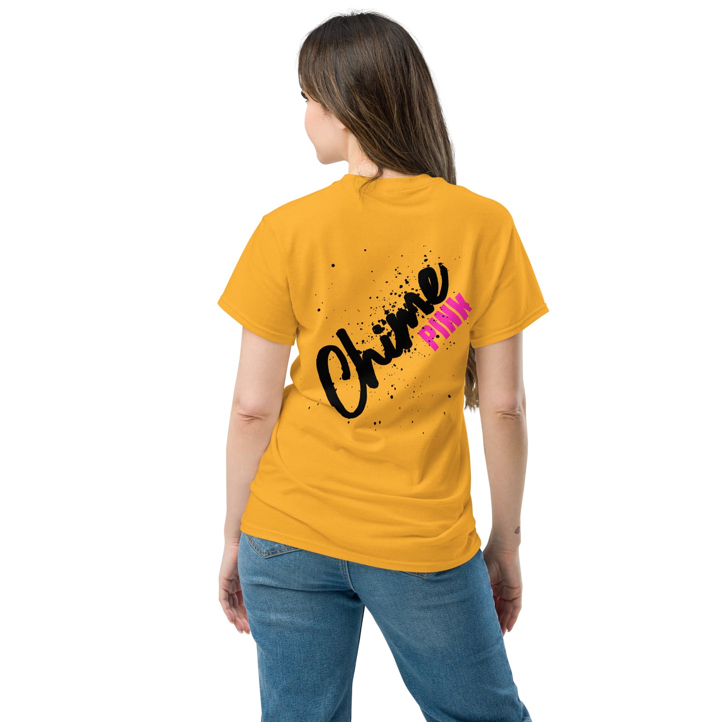 Black "Chime PINk" tee (black logo)