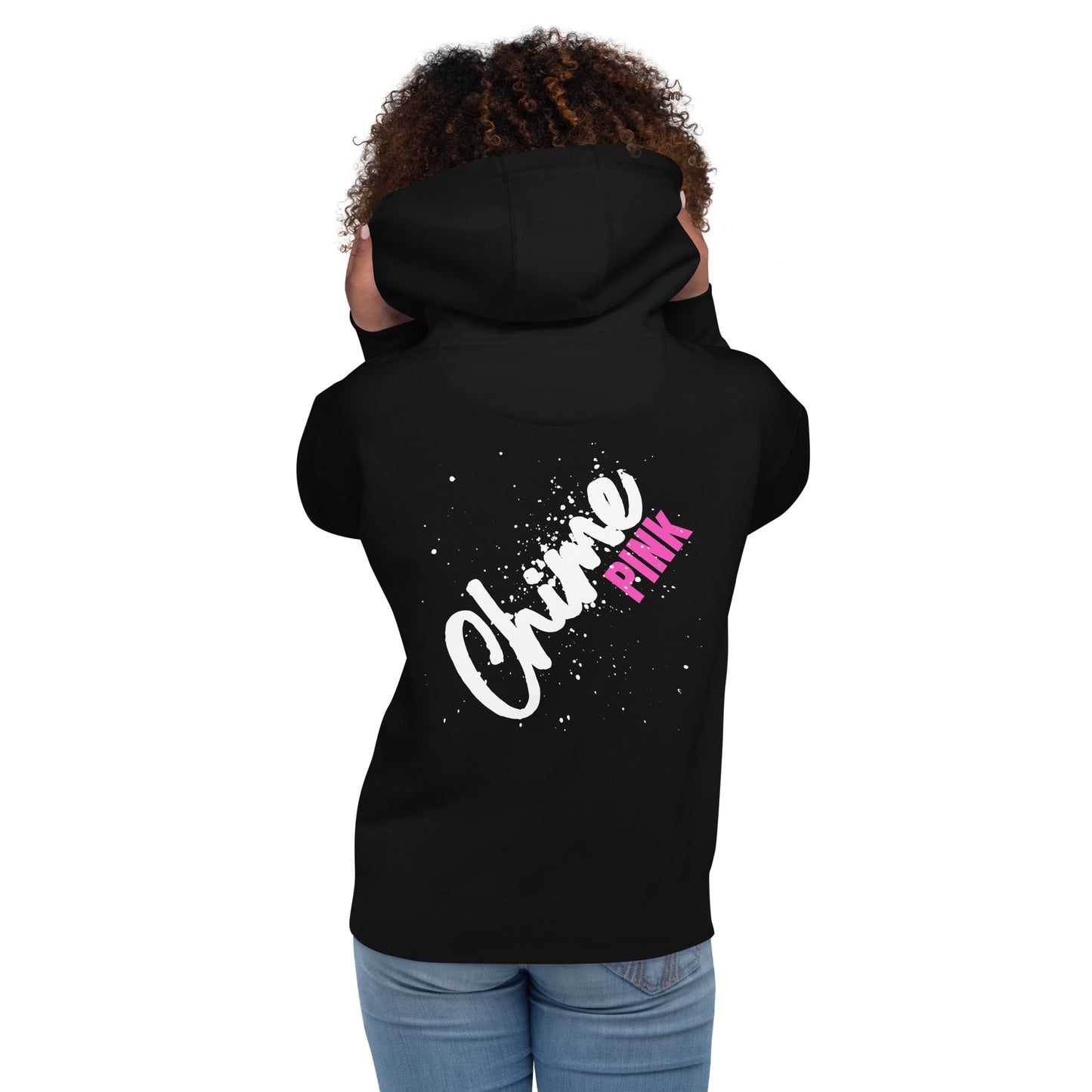 Black "Chime PINk" Hoodie