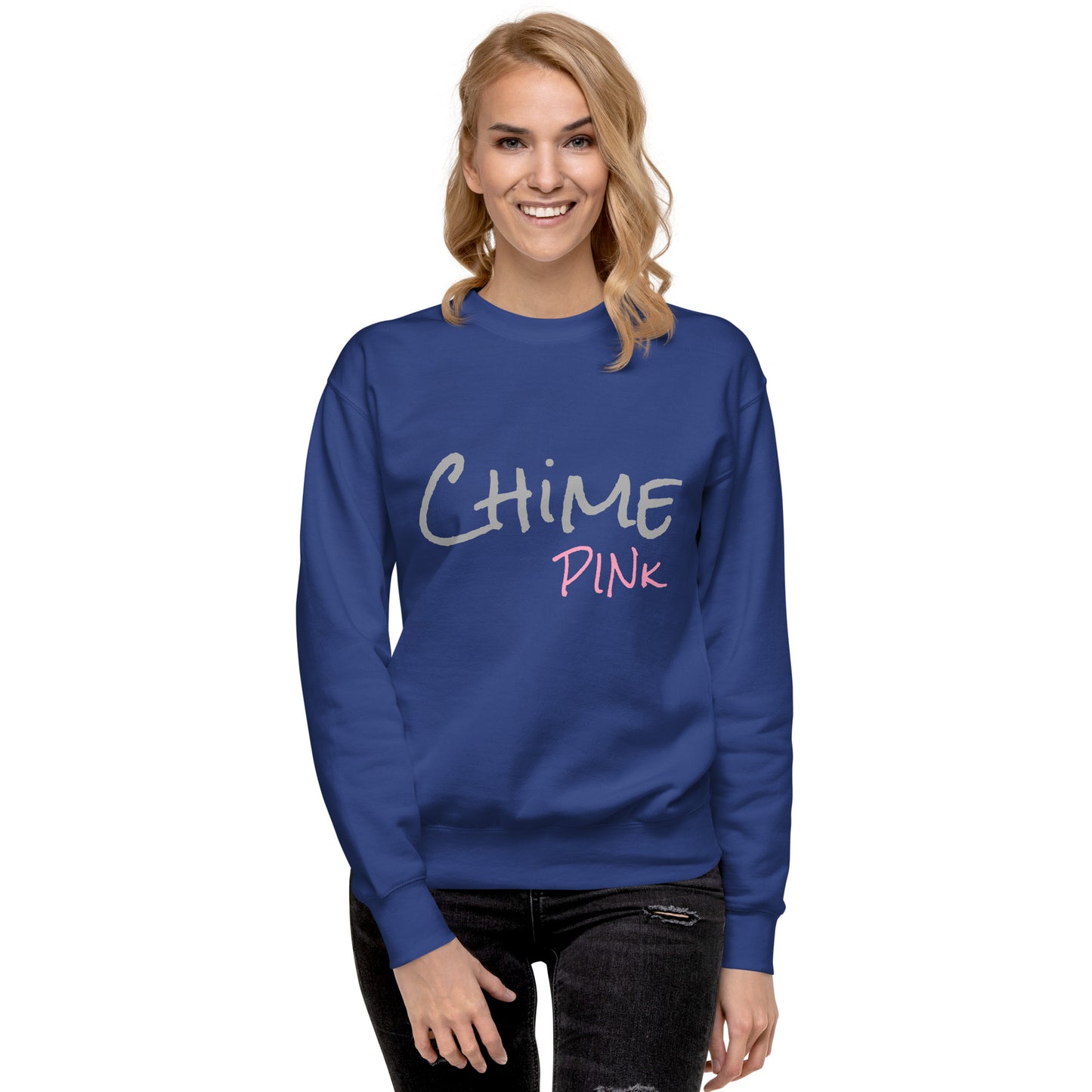 Poppin' blue "Chime PINk "Sweatshirt