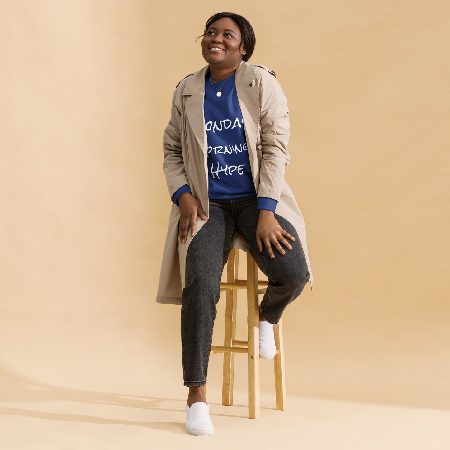 Poppin' blue "Monday Morning Hype" Sweatshirt
