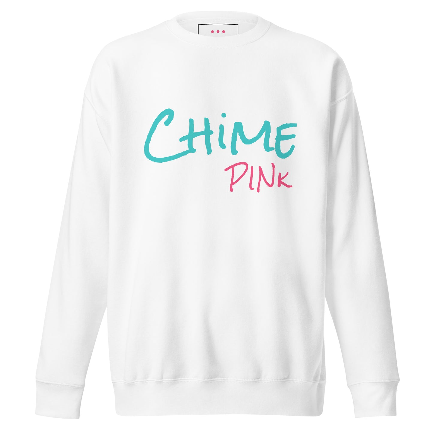 White "Chime PINk" Unisex Sweatshirt