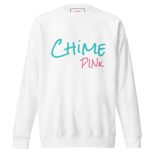 White "Chime PINk" Unisex Sweatshirt