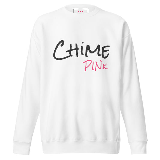 White "Chime PINk" Sweatshirt