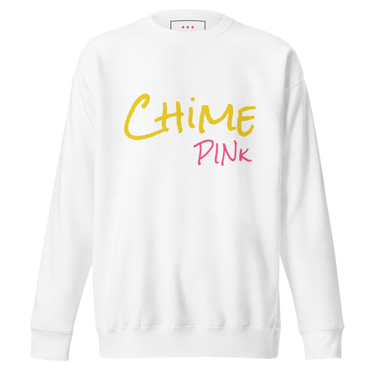 White "Chime PINk" Sweatshirt