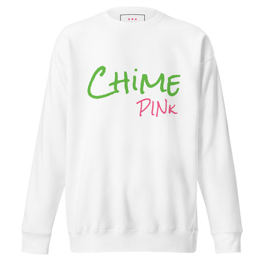 White "Chime PINk" Sweatshirt