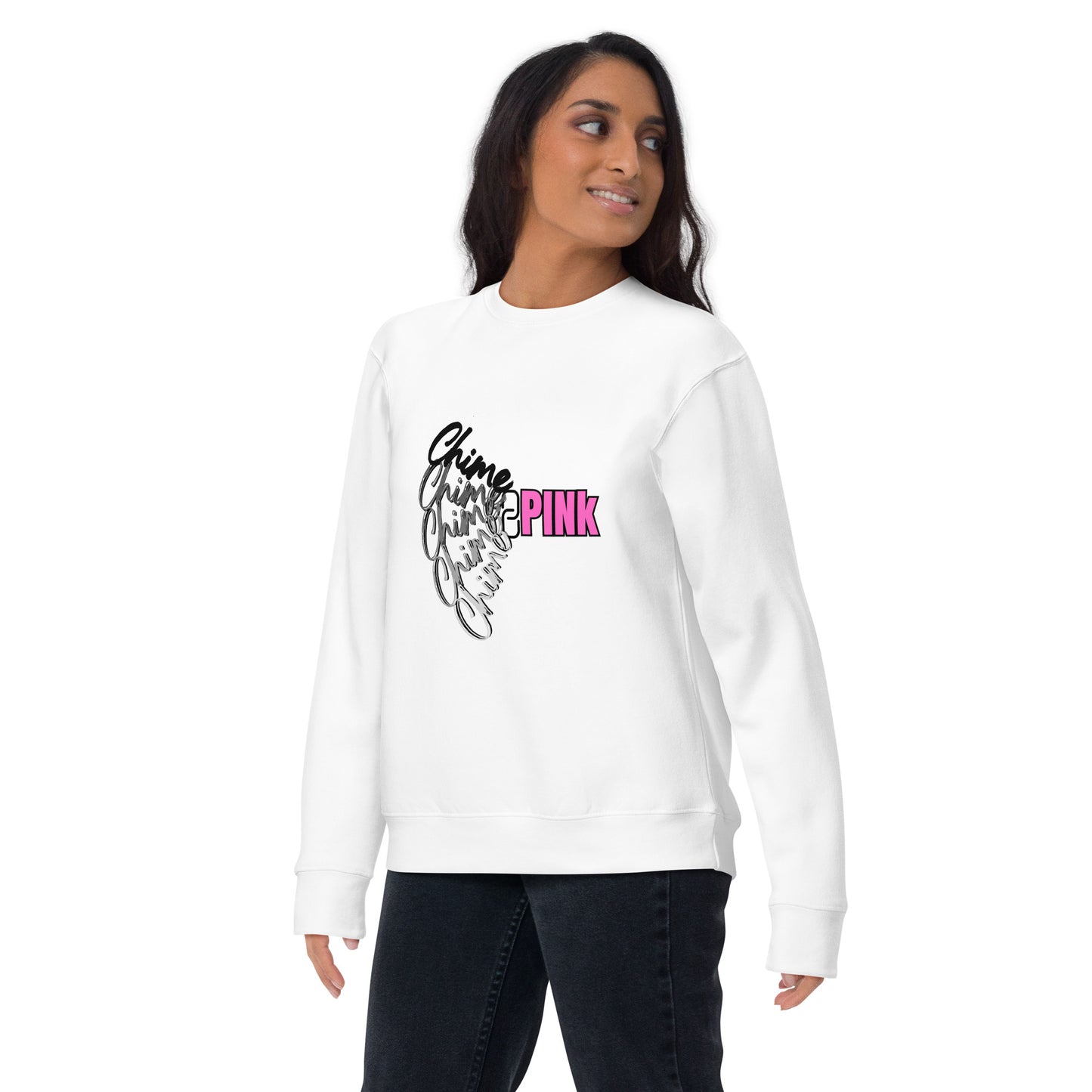 White "Chime PINk" Sweatshirt