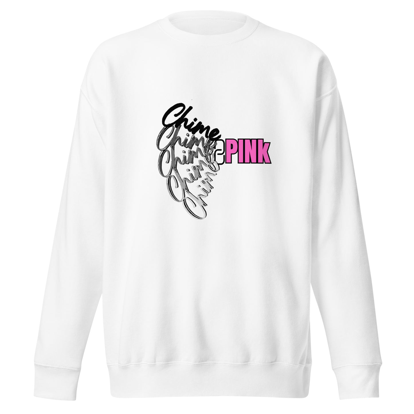 White "Chime PINk" Sweatshirt