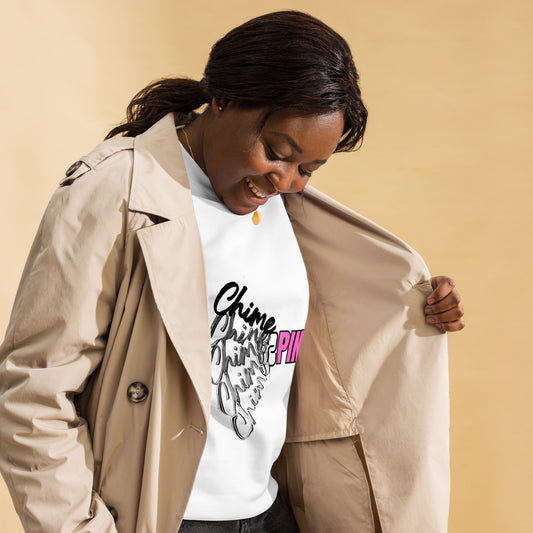 White "Chime PINk" Sweatshirt