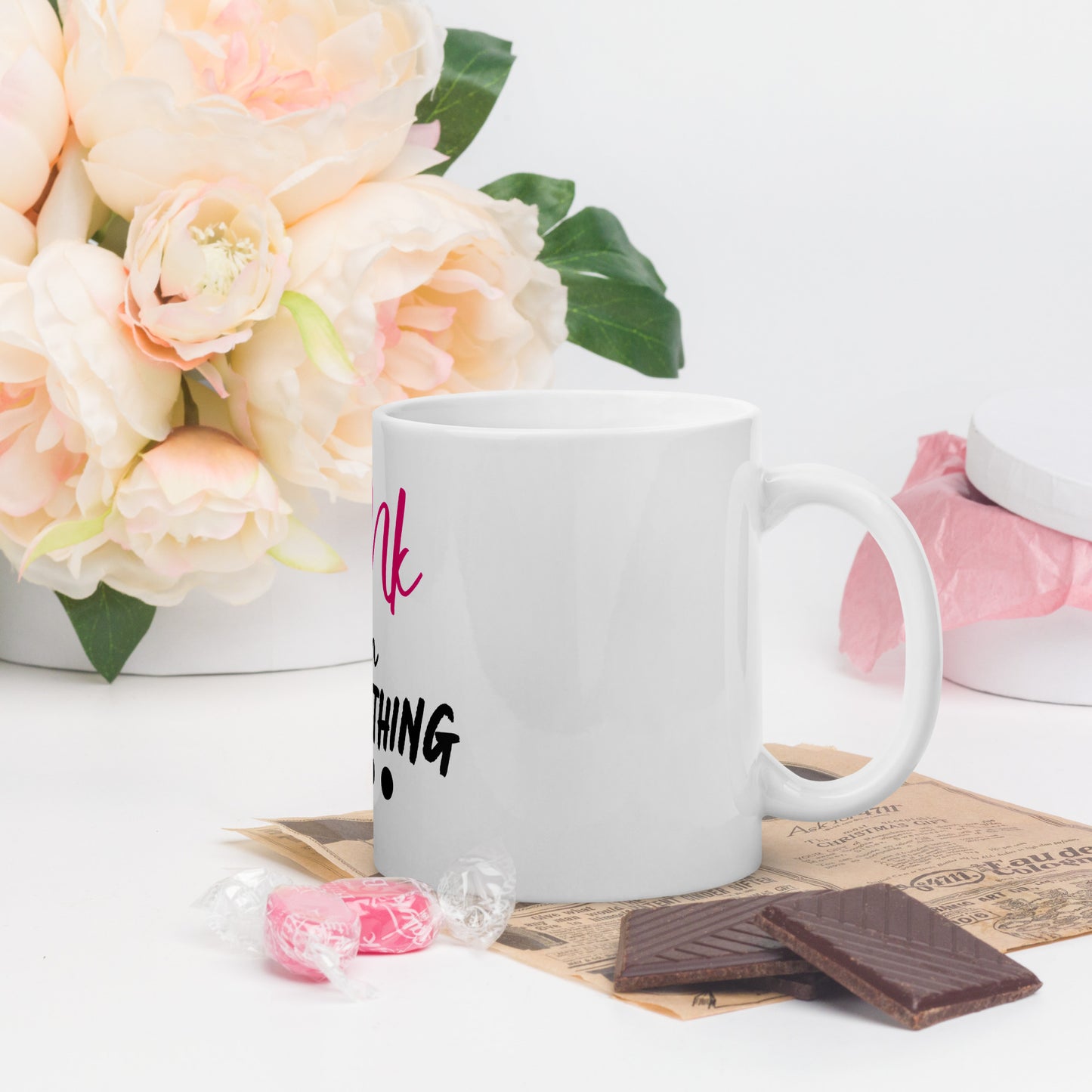 White glossy mug