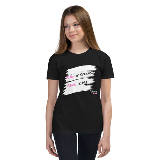 Black "PINk is Strong. PINk is Me" Youth T-Shirt